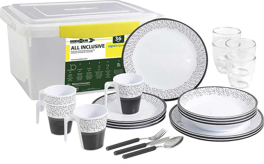 Brunner Pralin set piatti melamina 36 pezzi antiscivolo