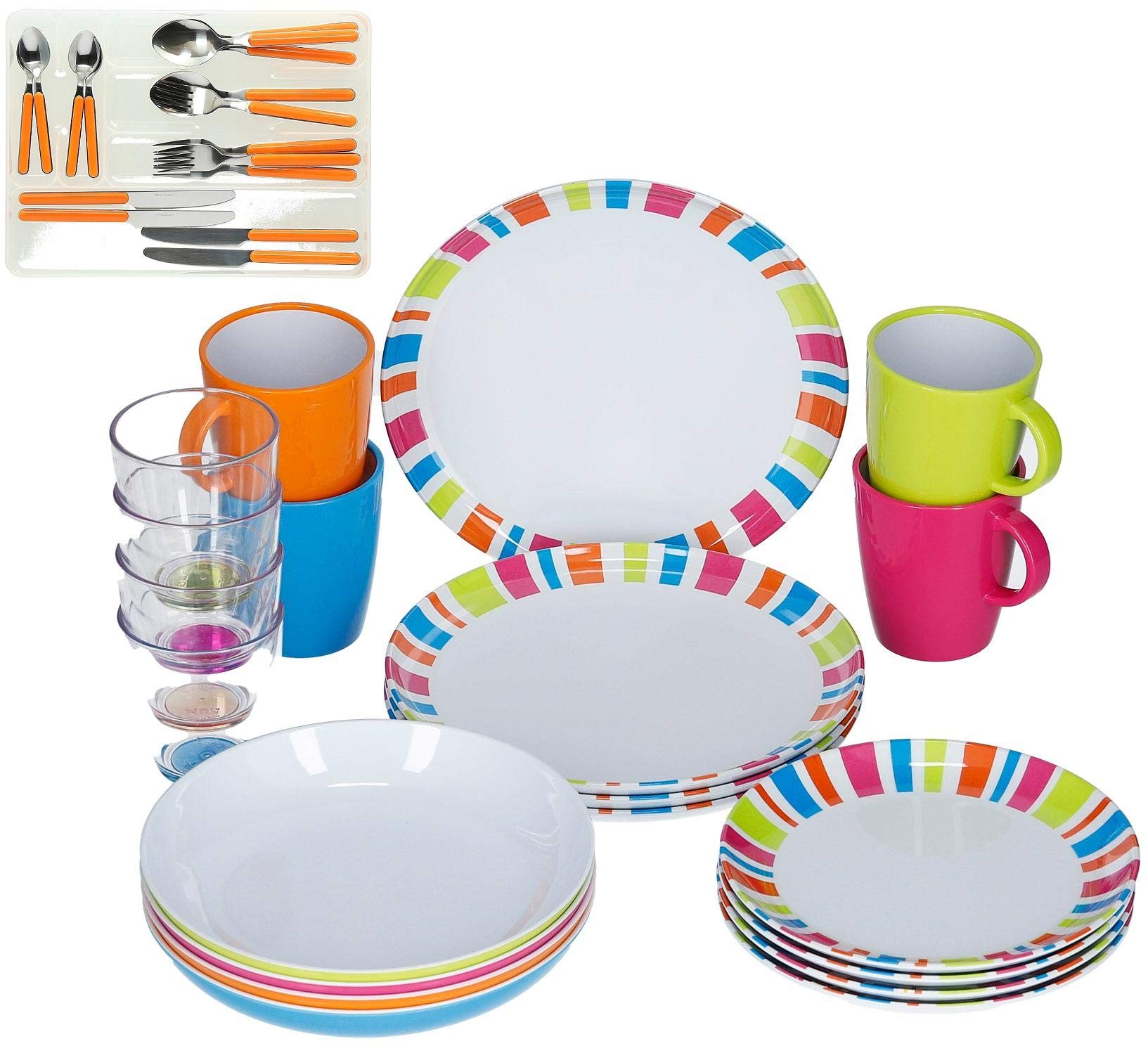 Brunner Ops Tulip set stoviglie 36 pezzi melamina