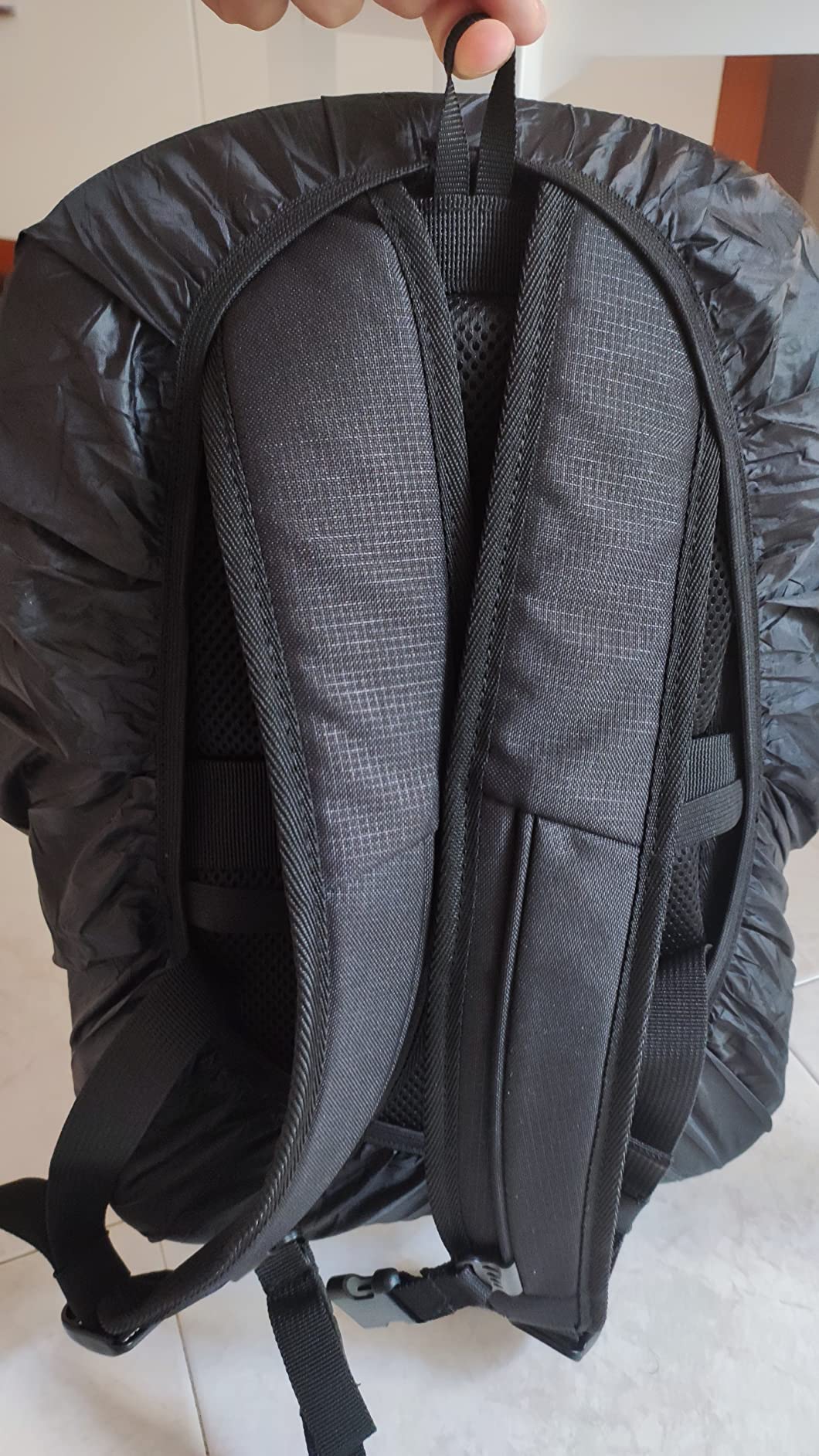 LAMA Coprizaino Antipioggia L 41-55L Nero Blu nylon