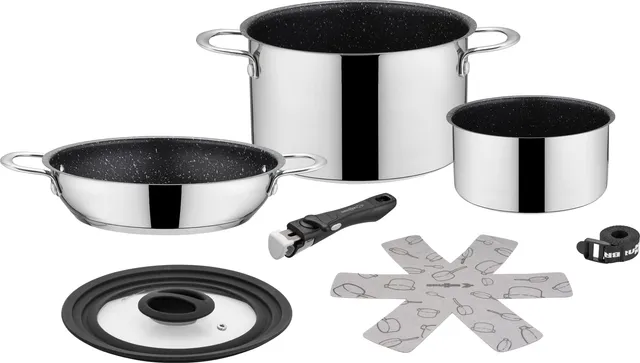 Brunner Academy NG 5+1 set pentole acciaio 3 pezzi gas