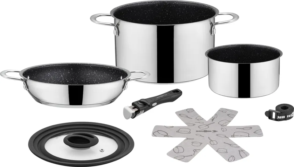 Brunner Academy NG 5+1 set pentole acciaio 3 pezzi gas