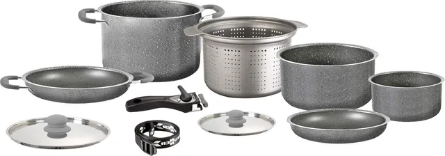 Brunner Set Pentole Campeggio Alluminio 9+1 22 cm Induzione