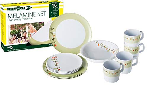 Brunner Esprit Set Stoviglie Melamina 16 Pezzi infrangibile