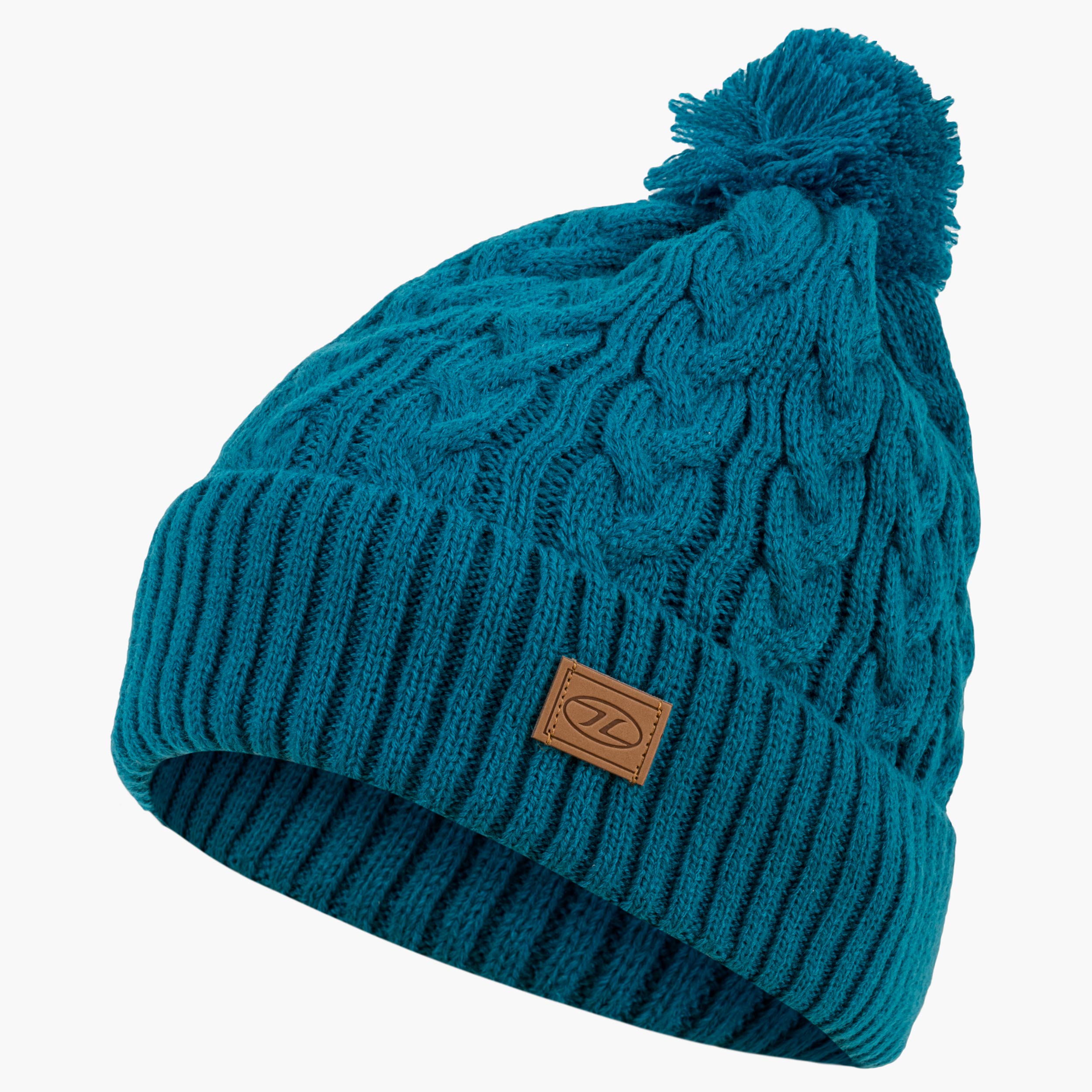 Highlander Beira cappello invernale pon pon pile nero