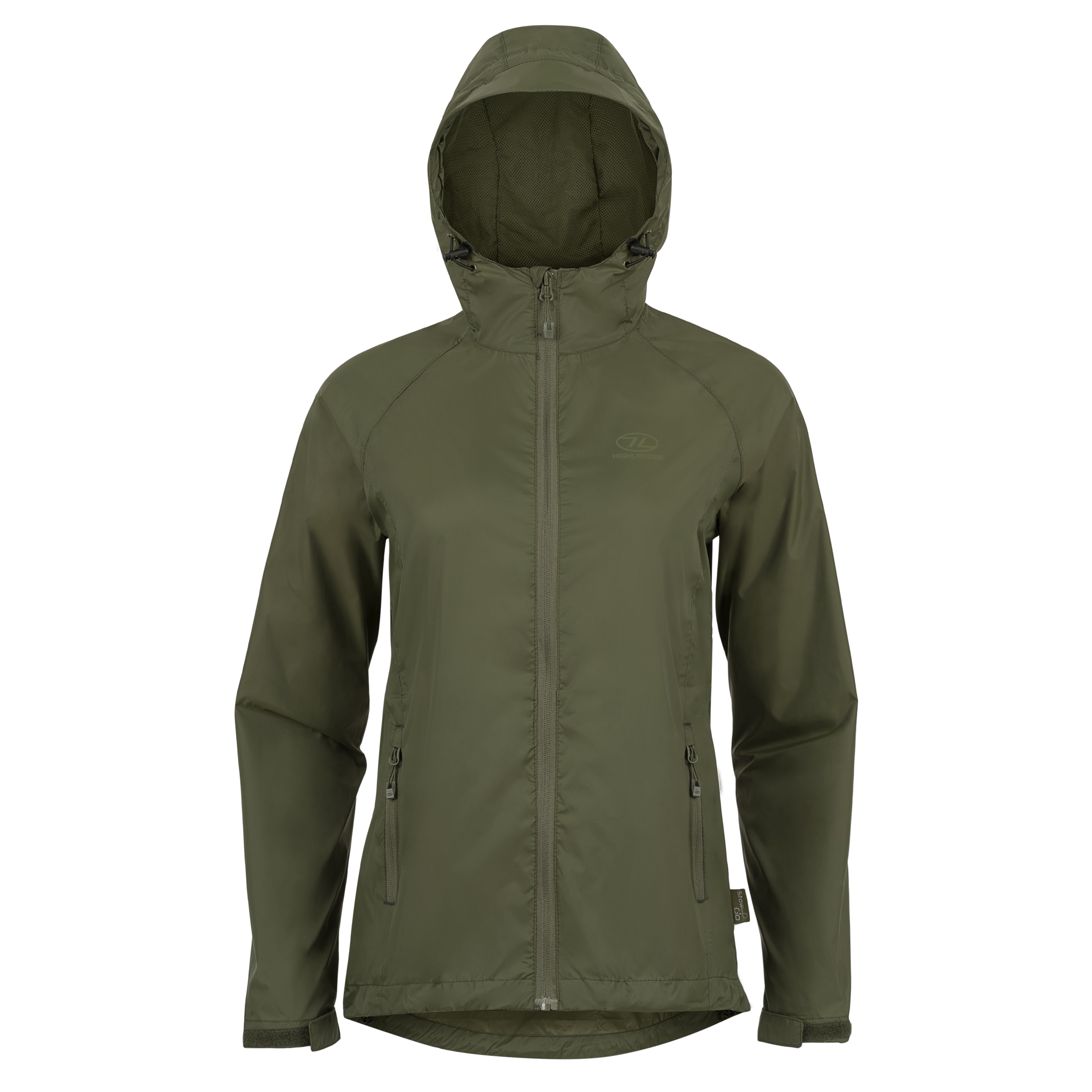 Highlander Survival Stow & Go giacca donna antipioggia packable