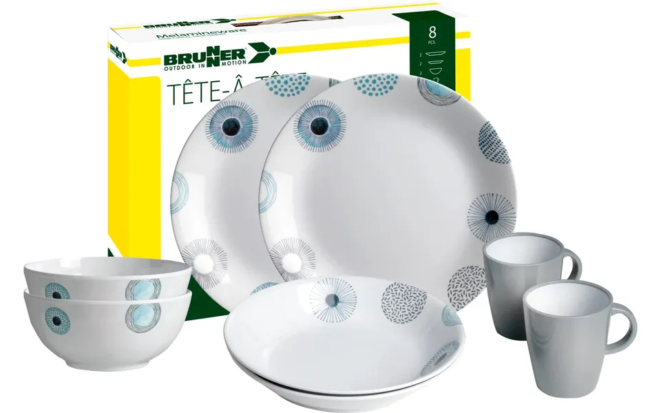 Brunner Tete-a-Tete Deep Sea set stoviglie 8 pezzi melamina