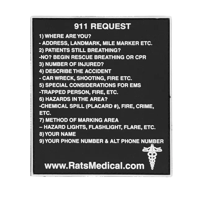 Readyman 911 Request patch PVC checklist soccorso