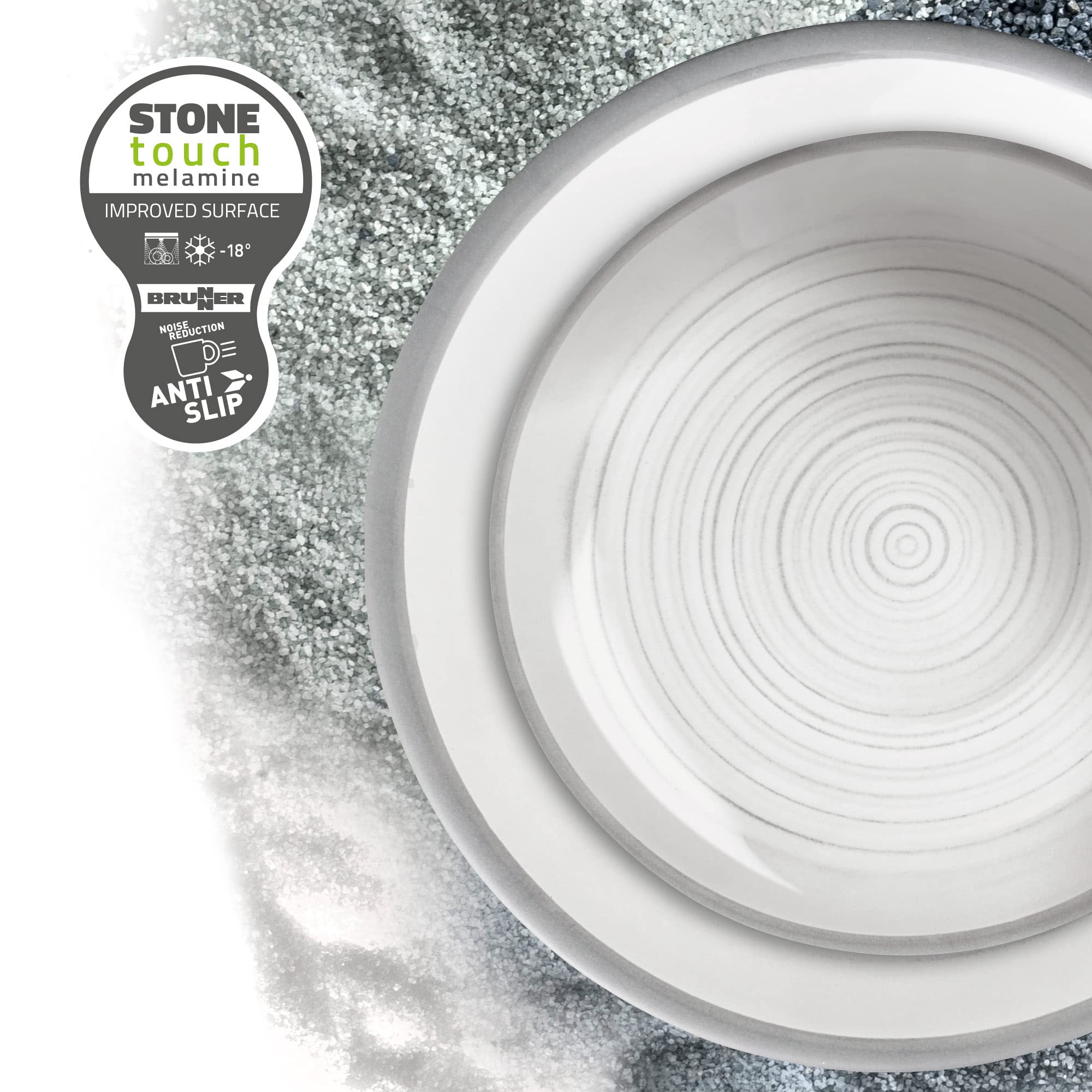 Brunner Bellagio set stoviglie campeggio 8 pezzi antiscivolo