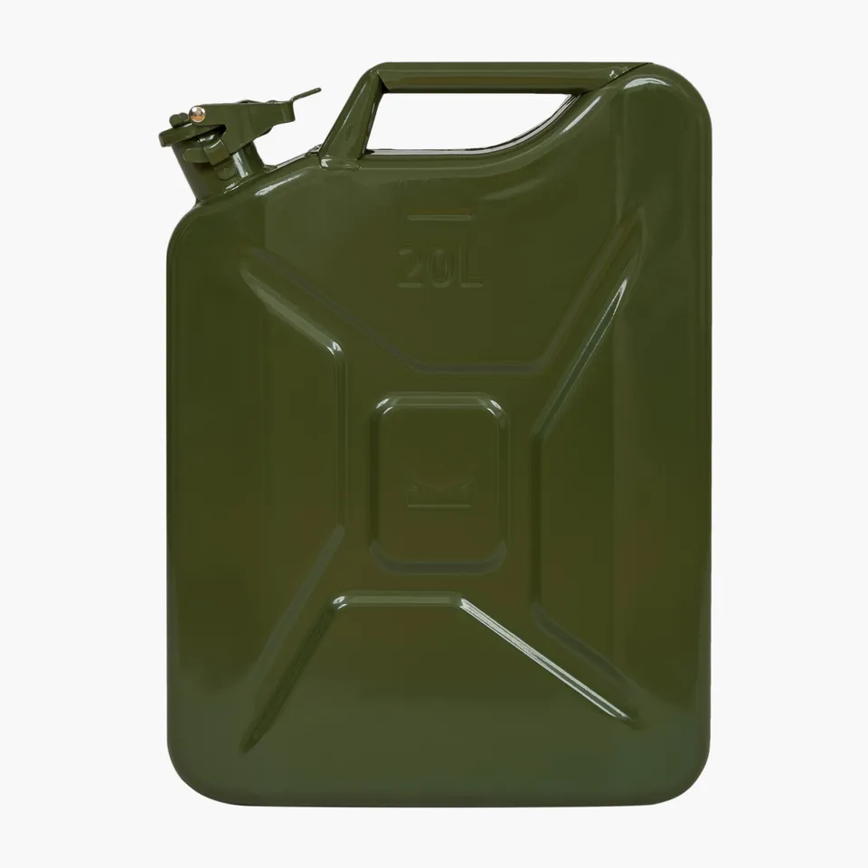 Highlander Jerry Can Tanica Acqua Acciaio 20L con Beccuccio