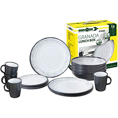 Brunner Granada set piatti melamina 16 pezzi antiscivolo