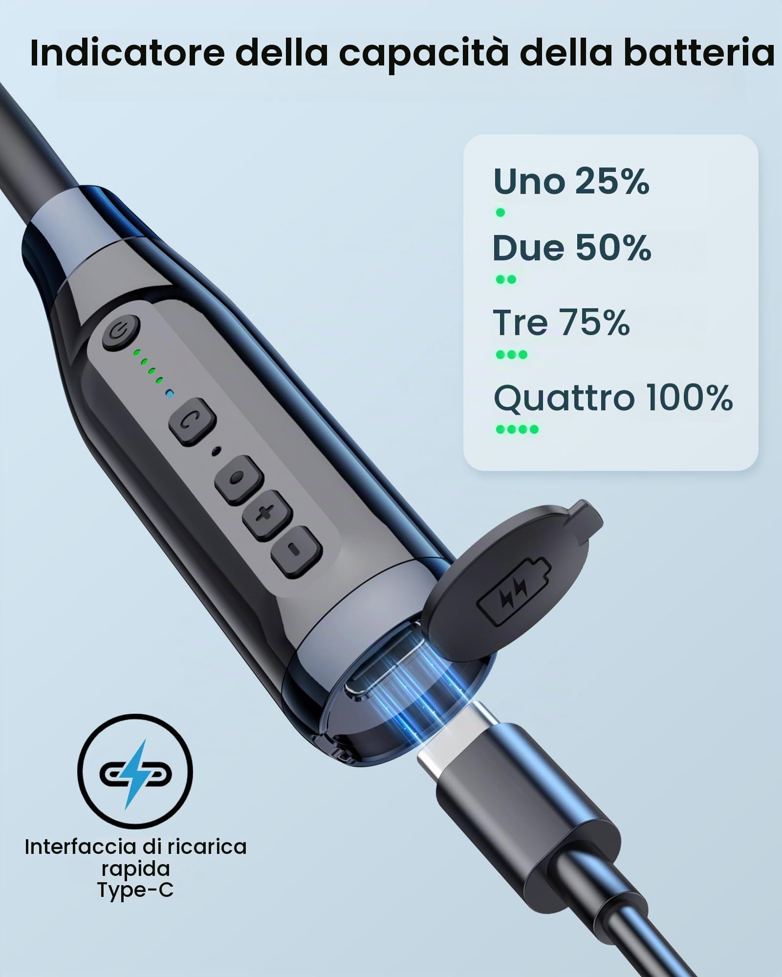LAMA A13 auricolari bluetooth nero IPX5 100 ore