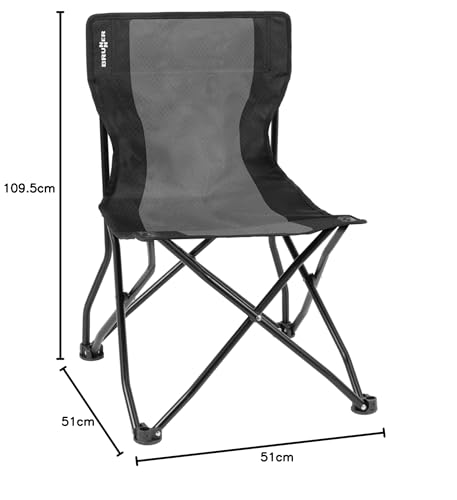 Brunner 0404035N.C20 sedia da campeggio grigio/nero antiribaltamento