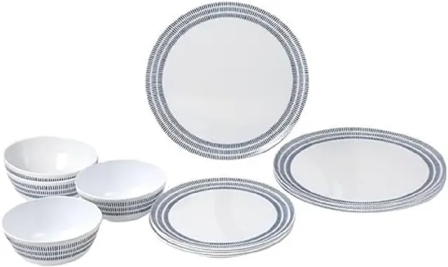 Brunner Midday Bluebay set piatti melamina 12 pezzi 4 persone