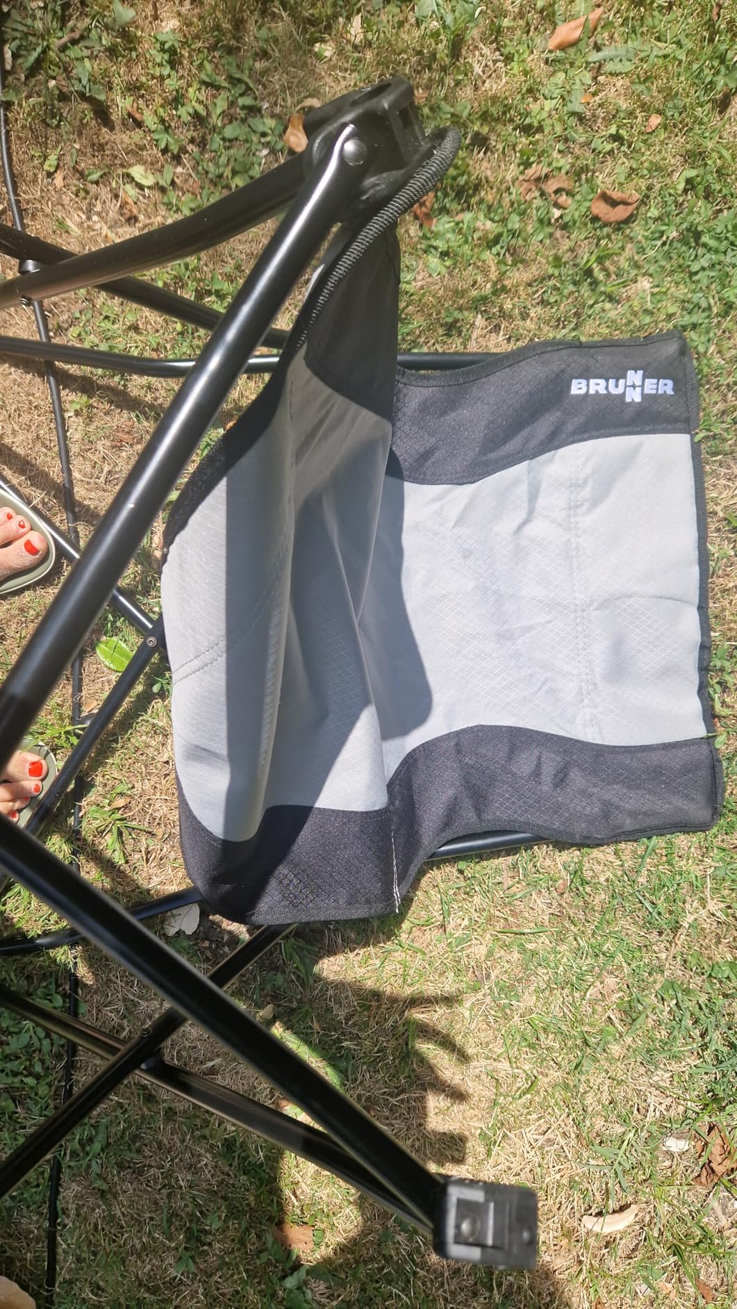 Brunner 0404035N.C20 sedia da campeggio grigio/nero antiribaltamento