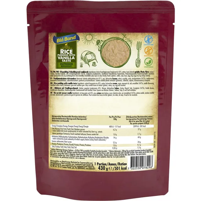 Bla Band Rice Pudding budino riso vaniglia 430g