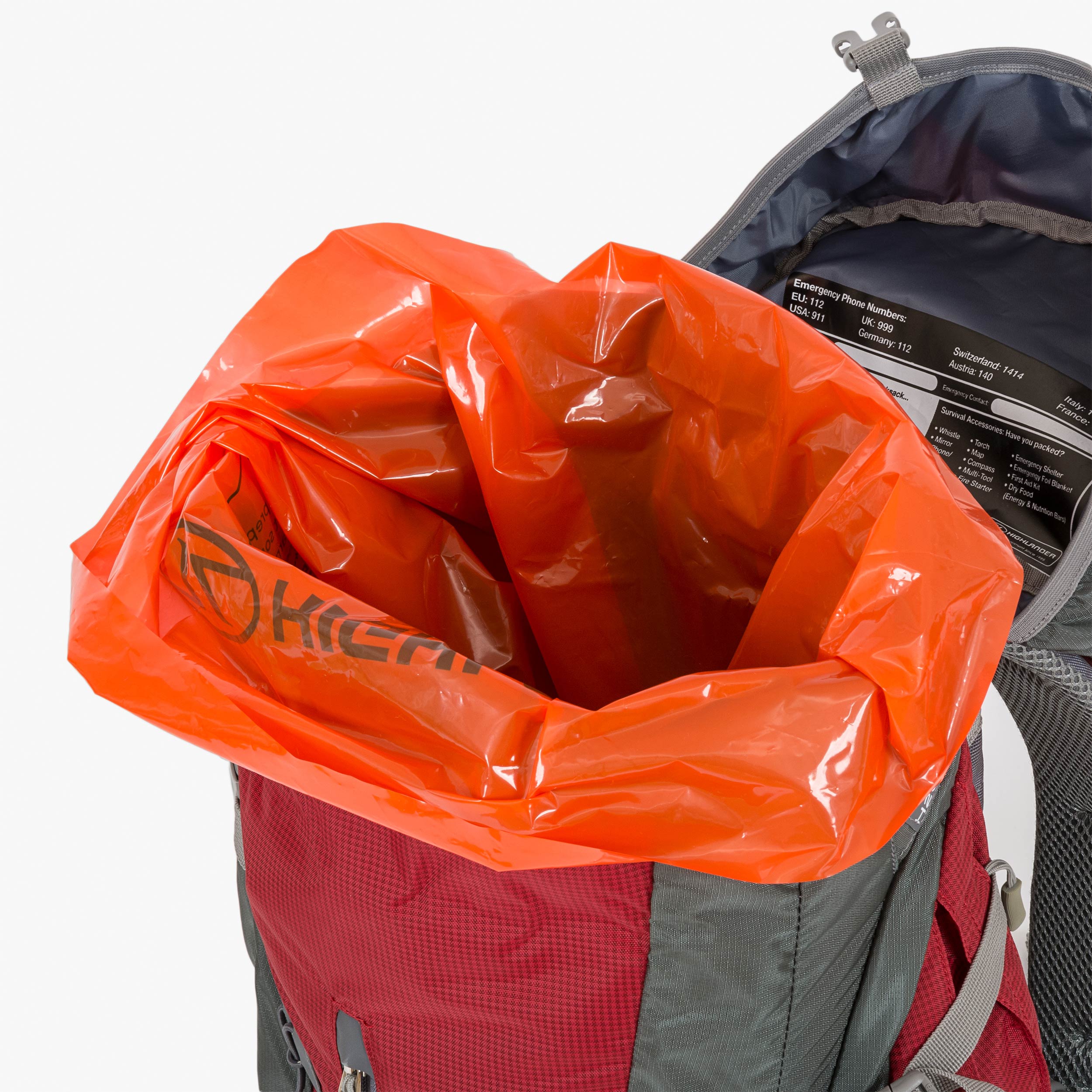 Highlander Survival fodera impermeabile zaino arancione
