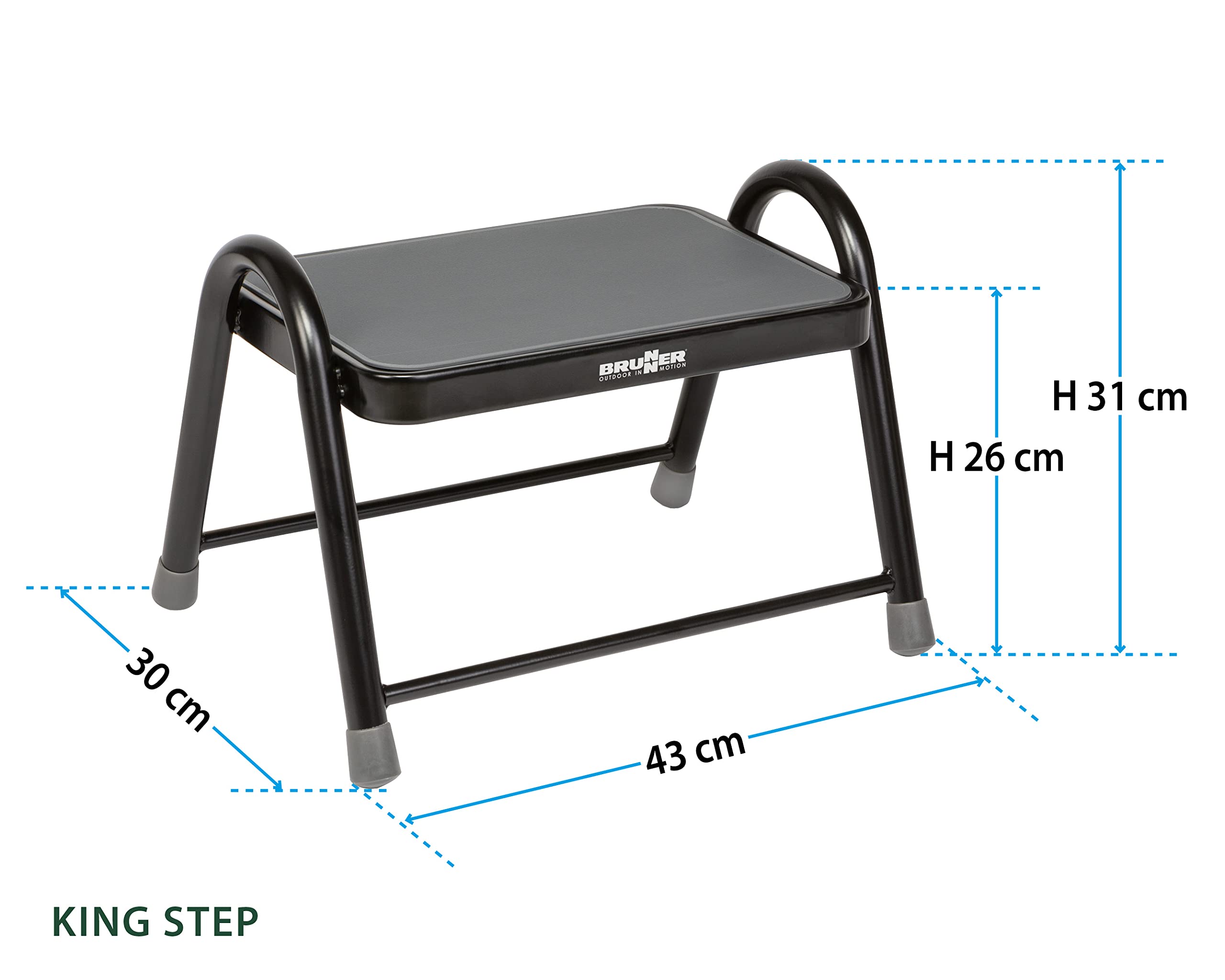 Brunner Salita gradino camper nero acciaio 150 kg