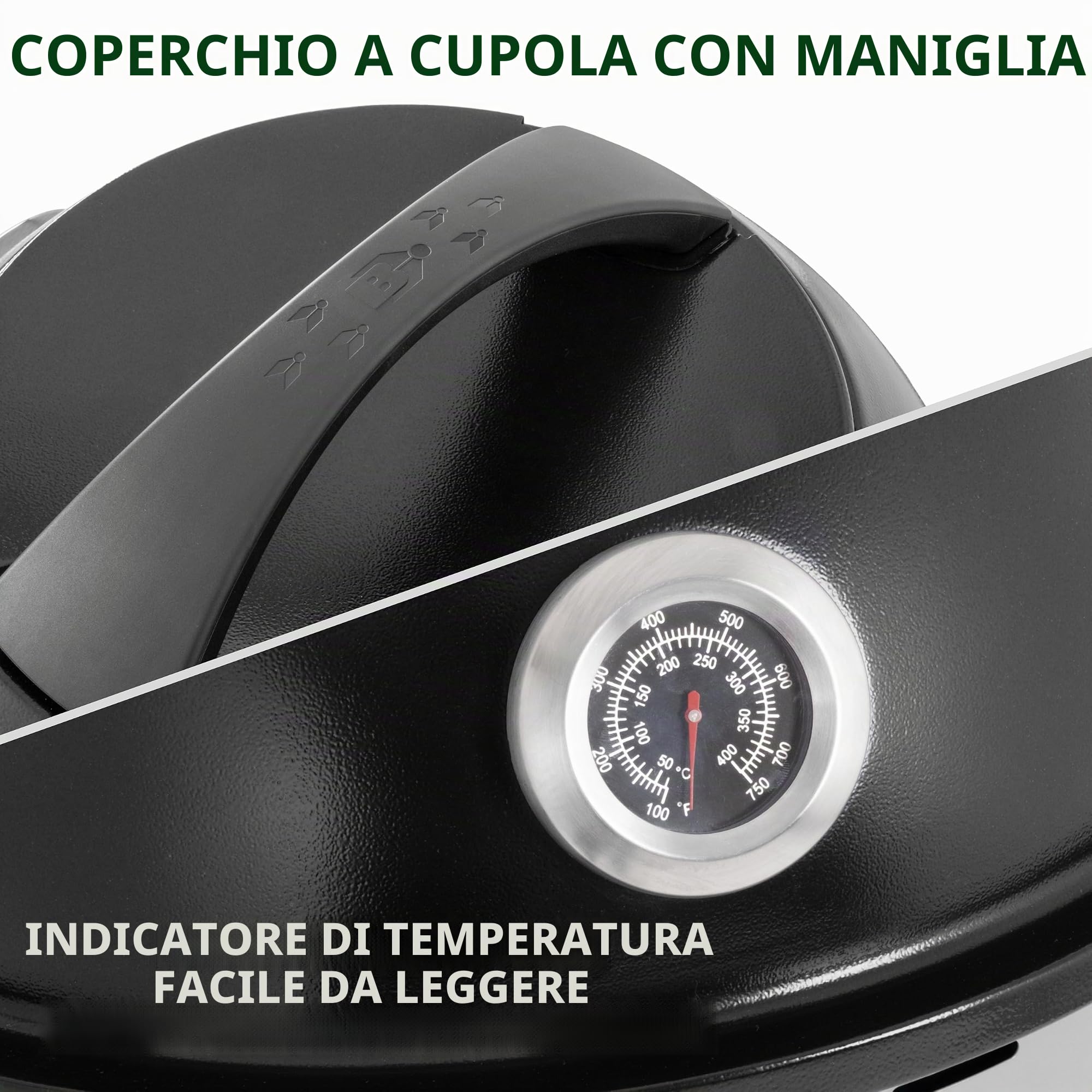 Brunner BBQRuiser LT barbecue gas portatile 30 mbar con termometro