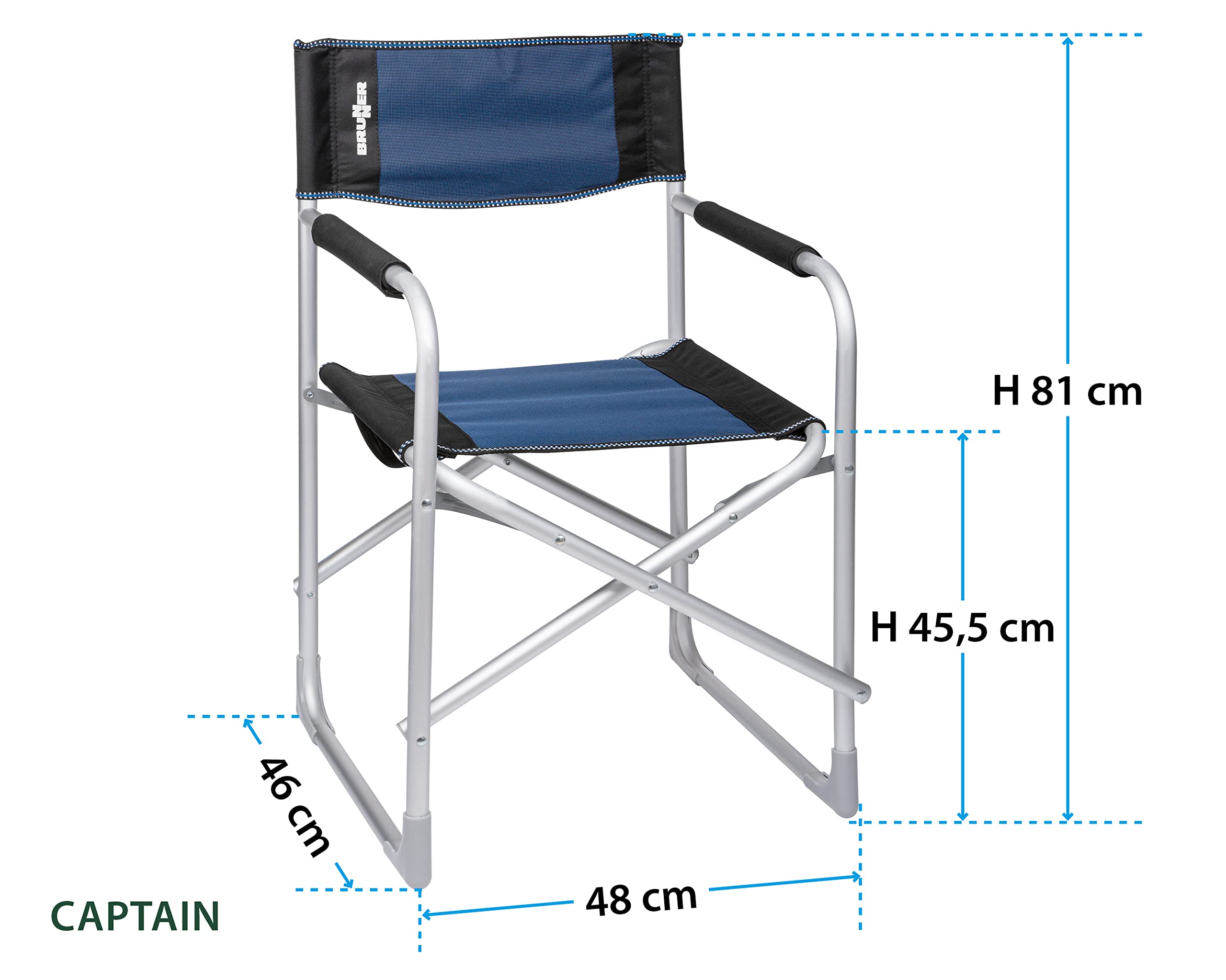 Brunner Captain 0404184N.C05 sedia regista nero/blu