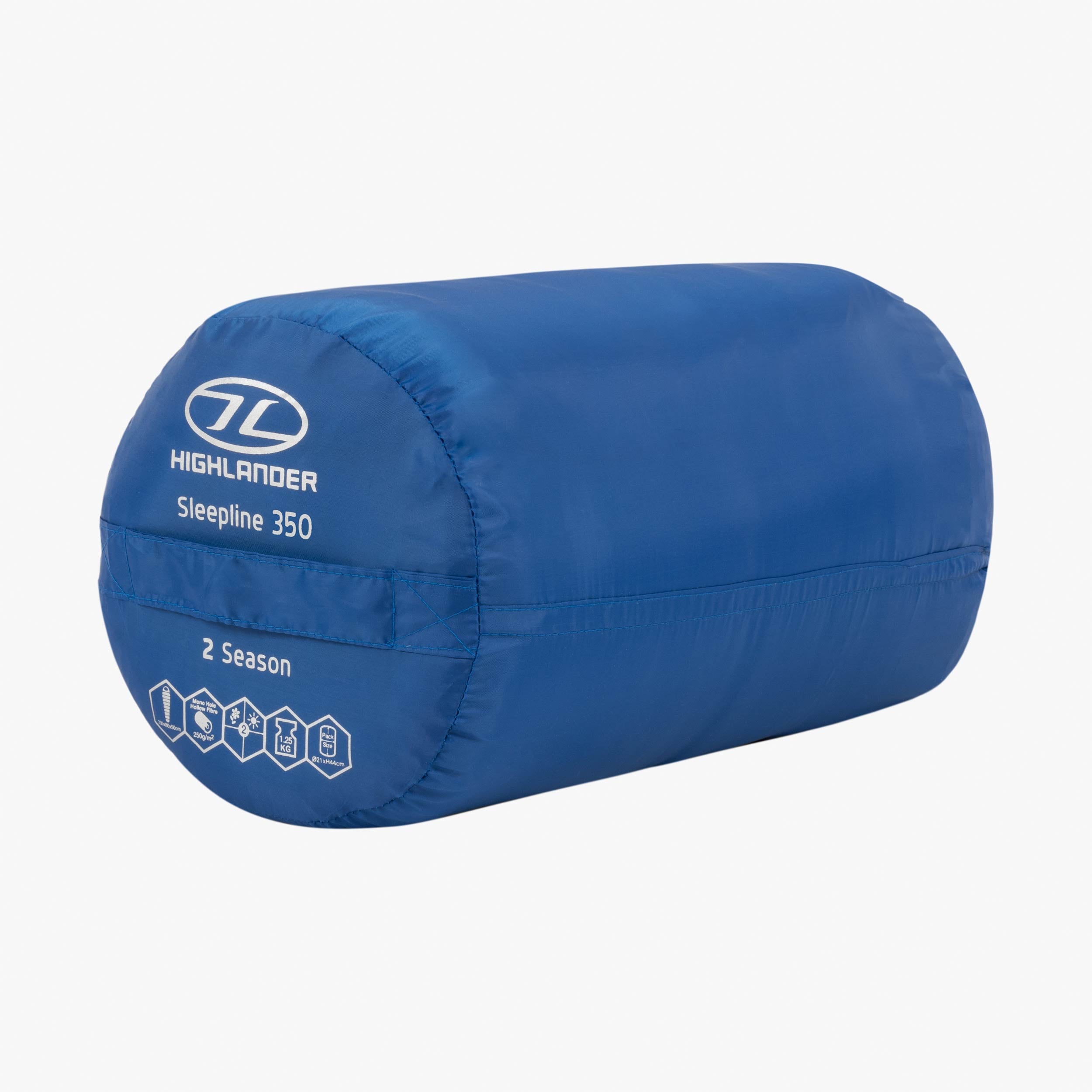 Highlander Sleepline 350 sacco a pelo mummia blu 2-3 stagioni
