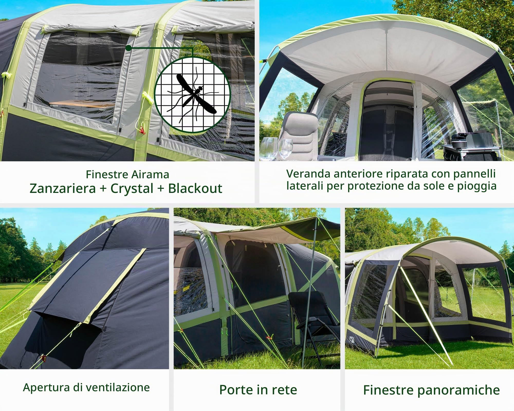 Brunner Pure 4 A.I.R. Tech tenda 4 posti policotone
