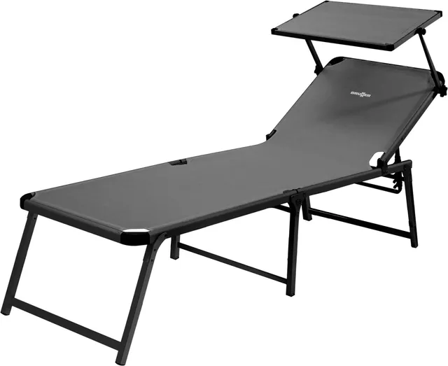 Brunner Marbella High 0410022N lettino nero/grigio 198 cm