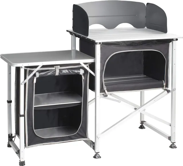 Brunner Snack Square mobile cucina campeggio nero pieghevole
