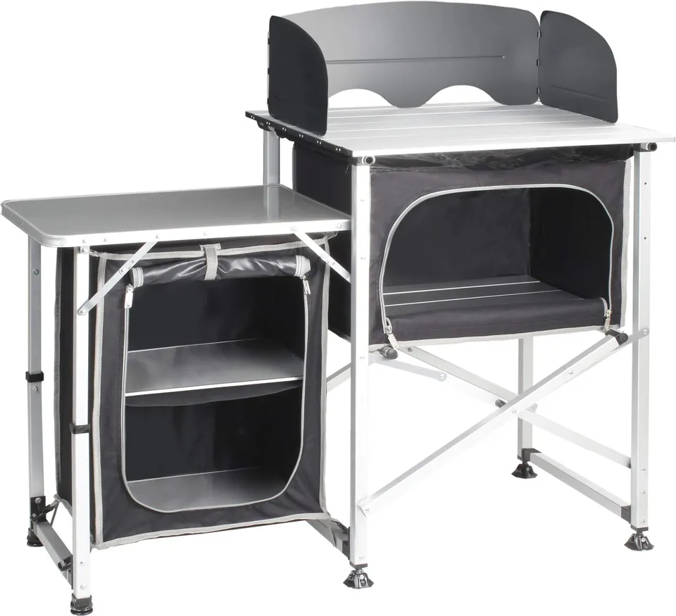 Brunner Snack Square mobile cucina campeggio nero pieghevole