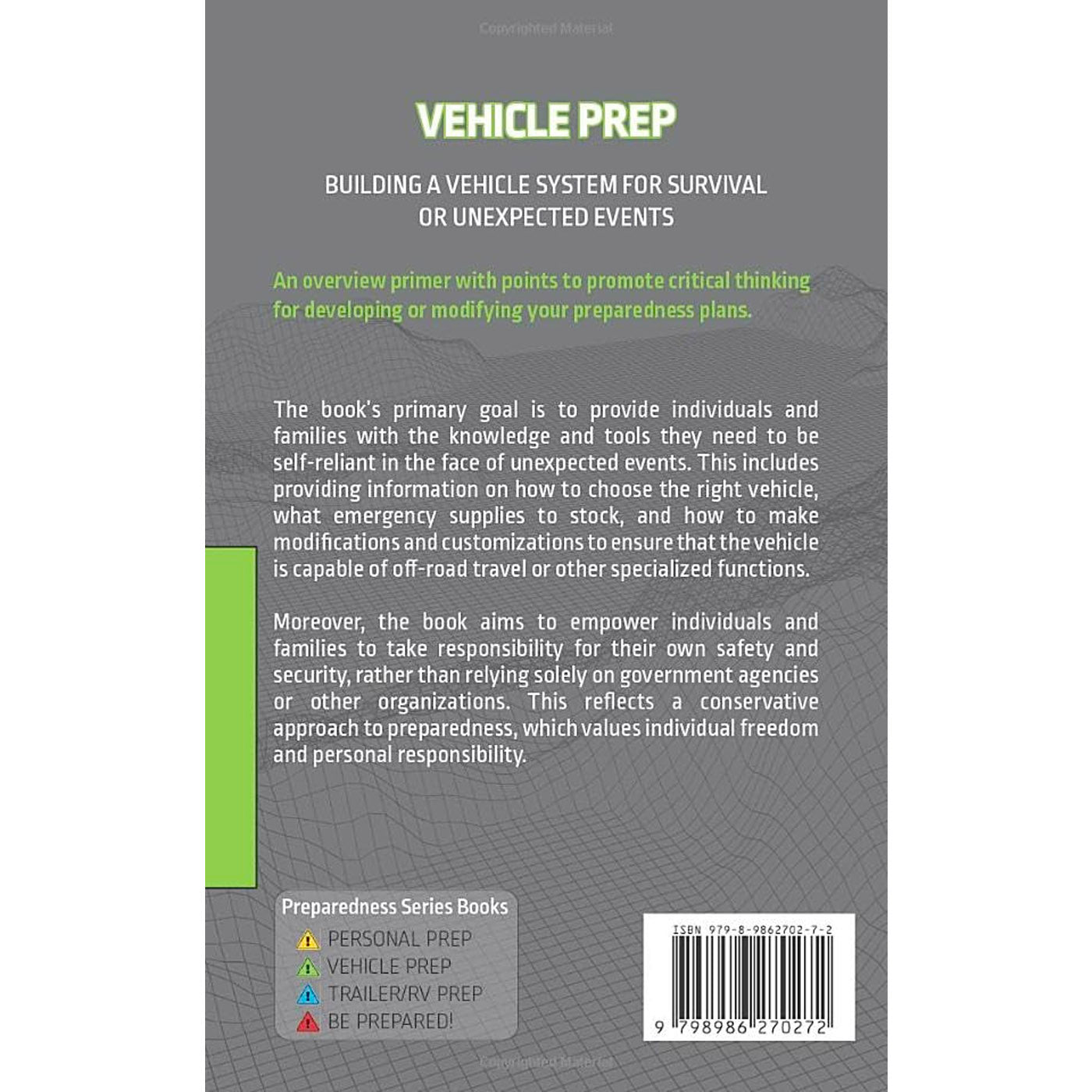 Readyman Vehicle Prep libro veicolo emergenza