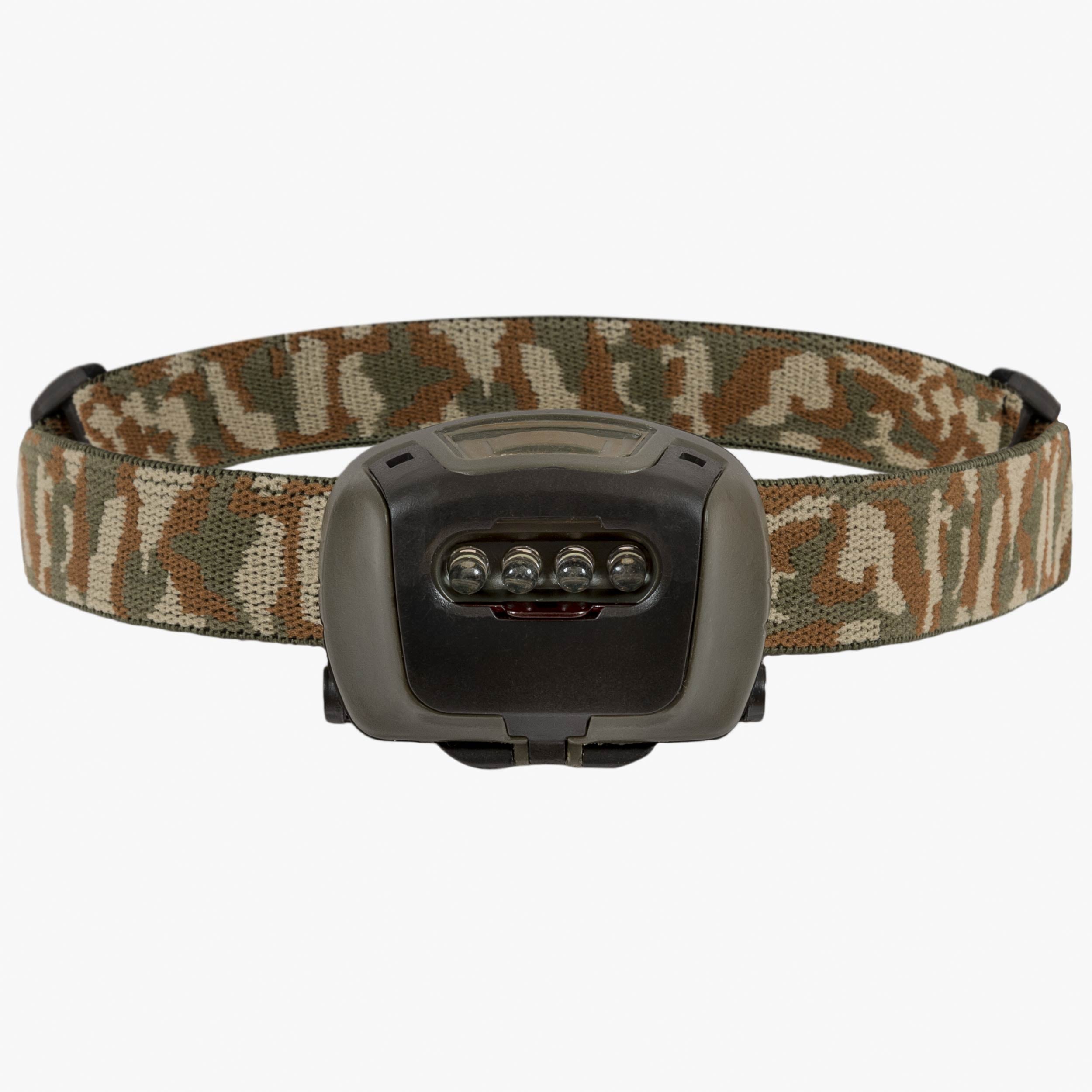 Highlander Survival Mira torcia frontale oliva 8 lumen filtro rosso
