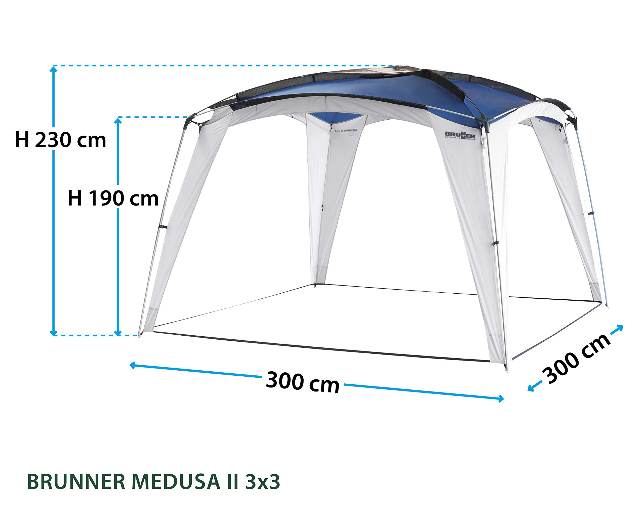 Brunner Ops 21573 gazebo campeggio 300x300 cm UPF 50+