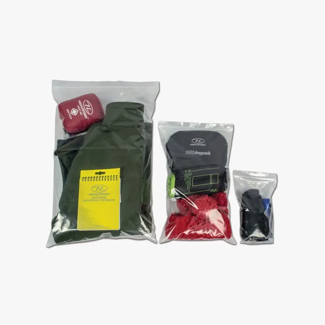 Highlander Self Sealing Sacchetti Richiudibili da Viaggio