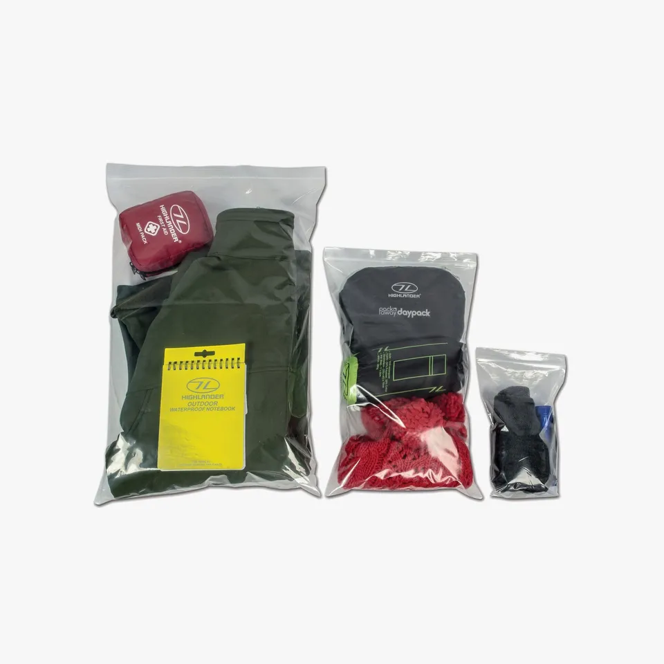 Highlander Self Sealing Sacchetti Richiudibili da Viaggio