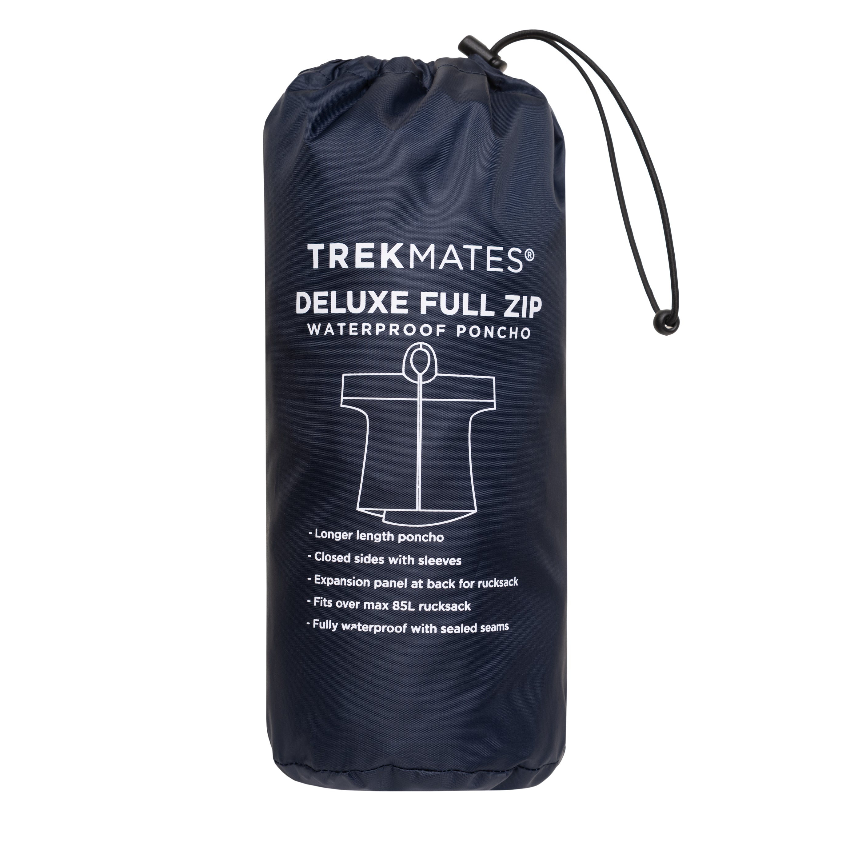 Trekmates Deluxe Full Zip Poncho poncho blu navy impermeabile