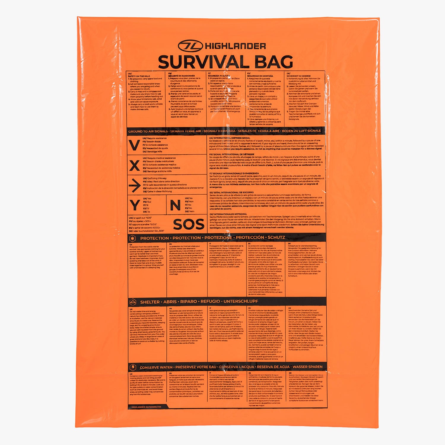 Highlander Bivvy Bag Extra Large sacco bivacco arancione 2 posti