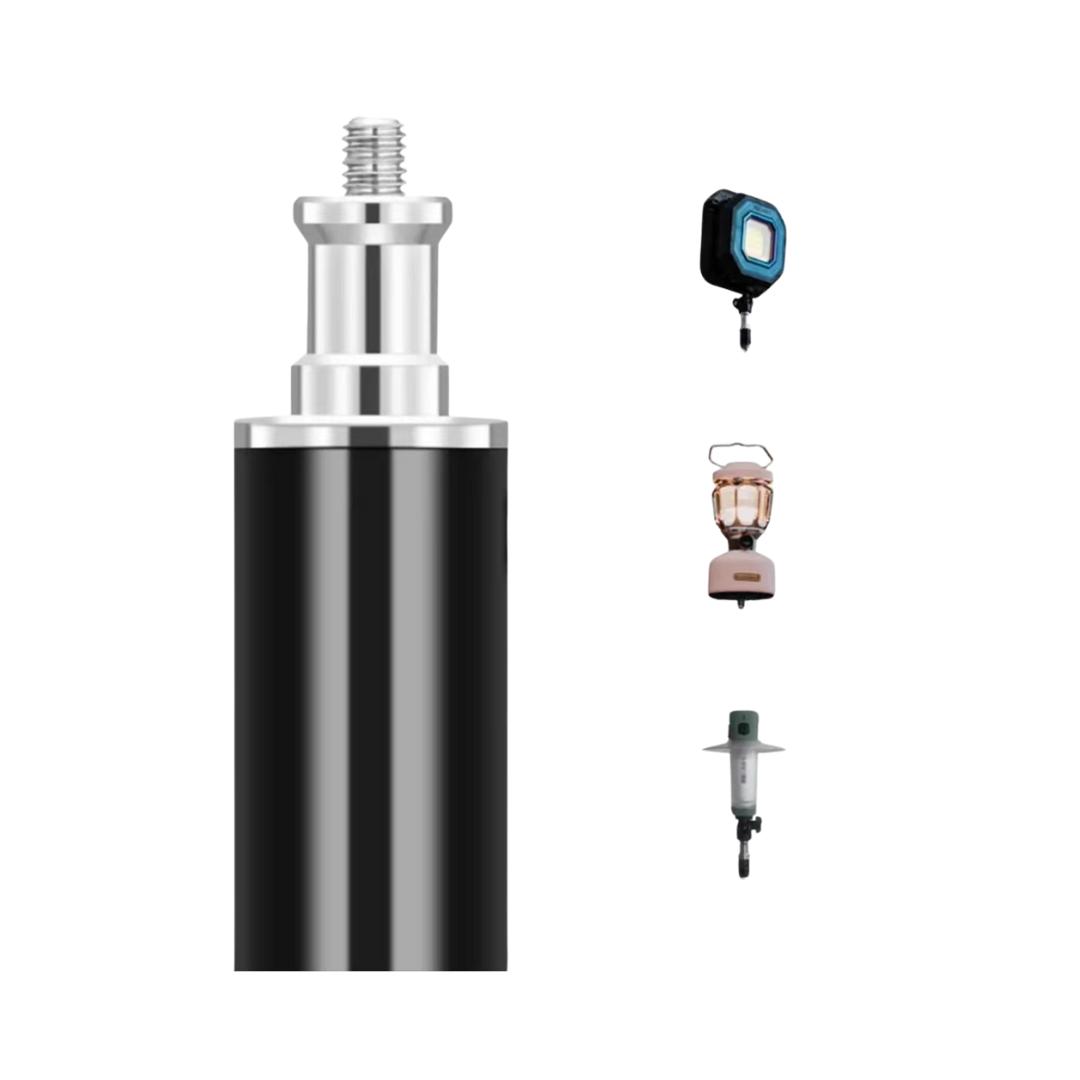 Lovork treppiede metallo 80-210 cm nero