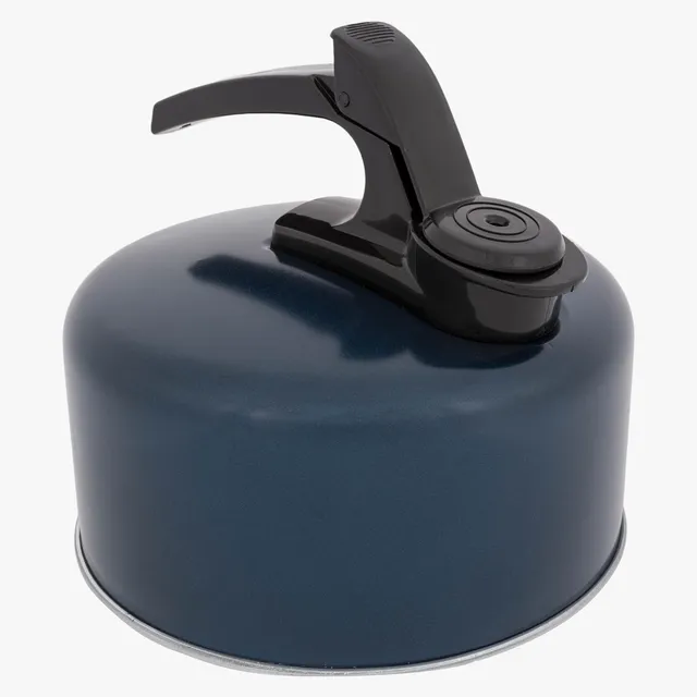 Bollitore campeggio fischiante alluminio 2 L blu navy