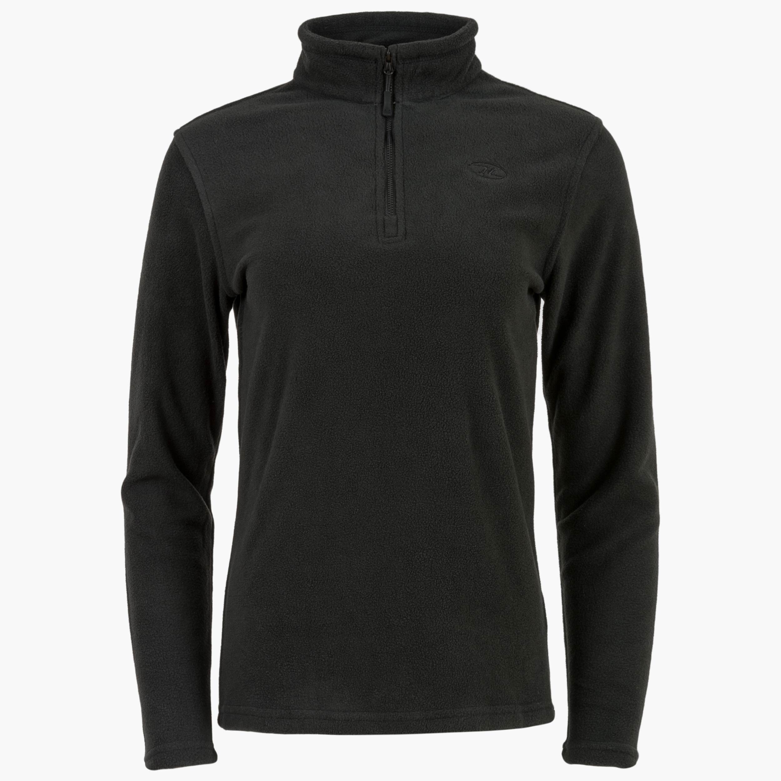 Highlander Ember pile donna mezza zip nero M