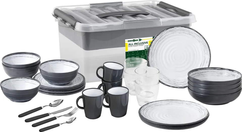 Brunner All Inclusive VIP set stoviglie melamina 40 pezzi Granada
