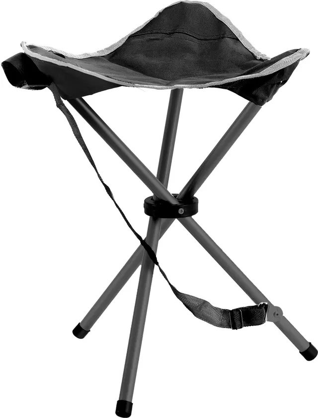 Brunner Niro sgabello treppiede compatto nero 100 kg