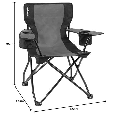 Brunner 0404038N.C20 sedia pieghevole campeggio grigio braccioli 102 kg