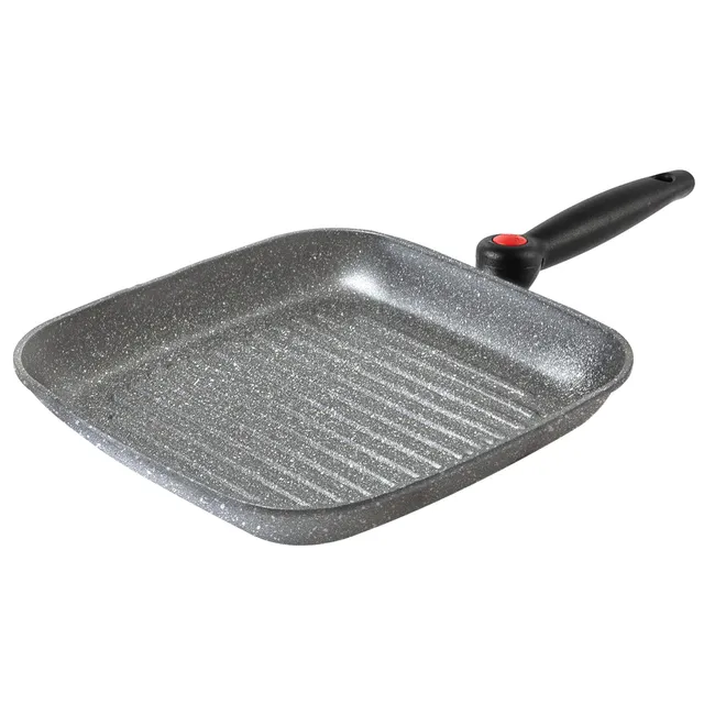 Brunner Gourmet Rock Grill 0806071N padella 28x28 induzione