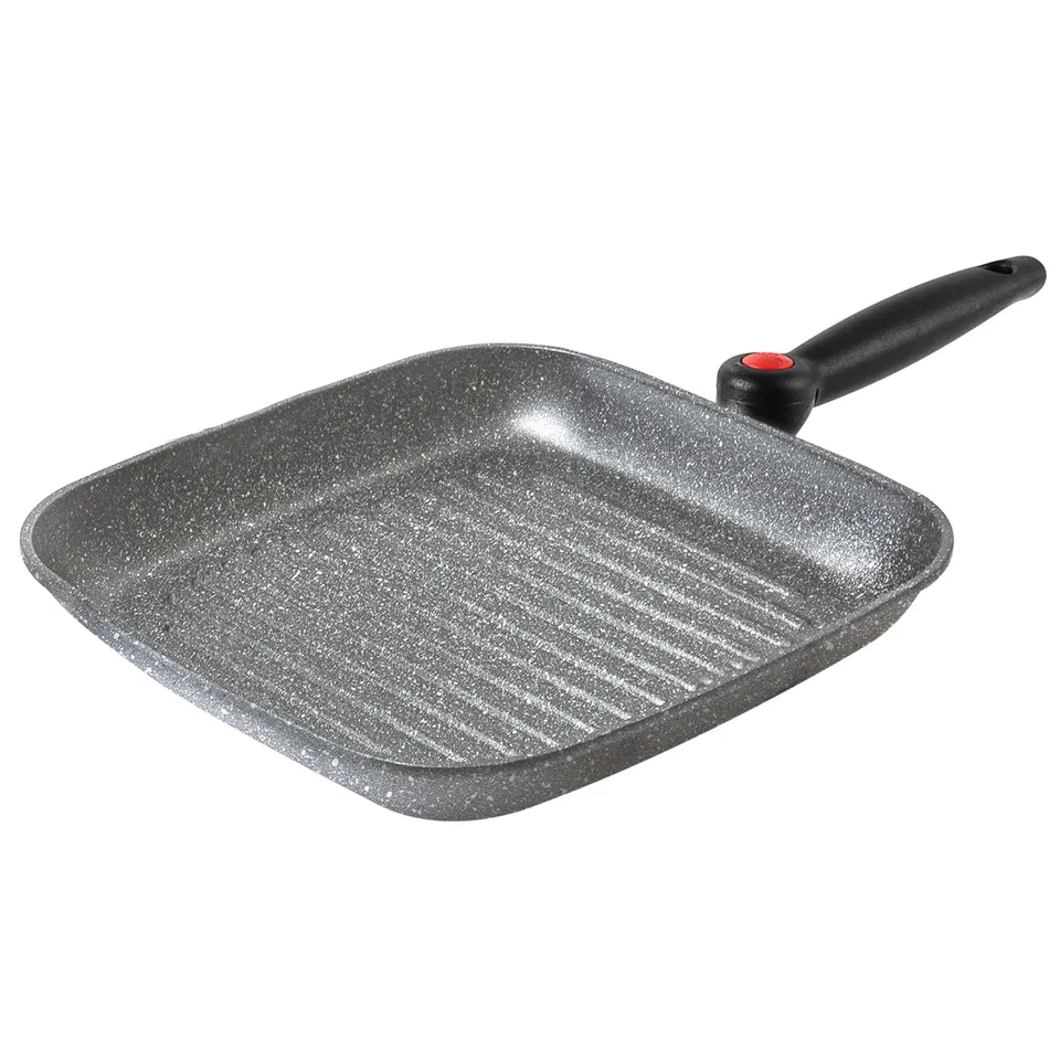 Brunner Gourmet Rock Grill 0806071N padella 28x28 induzione
