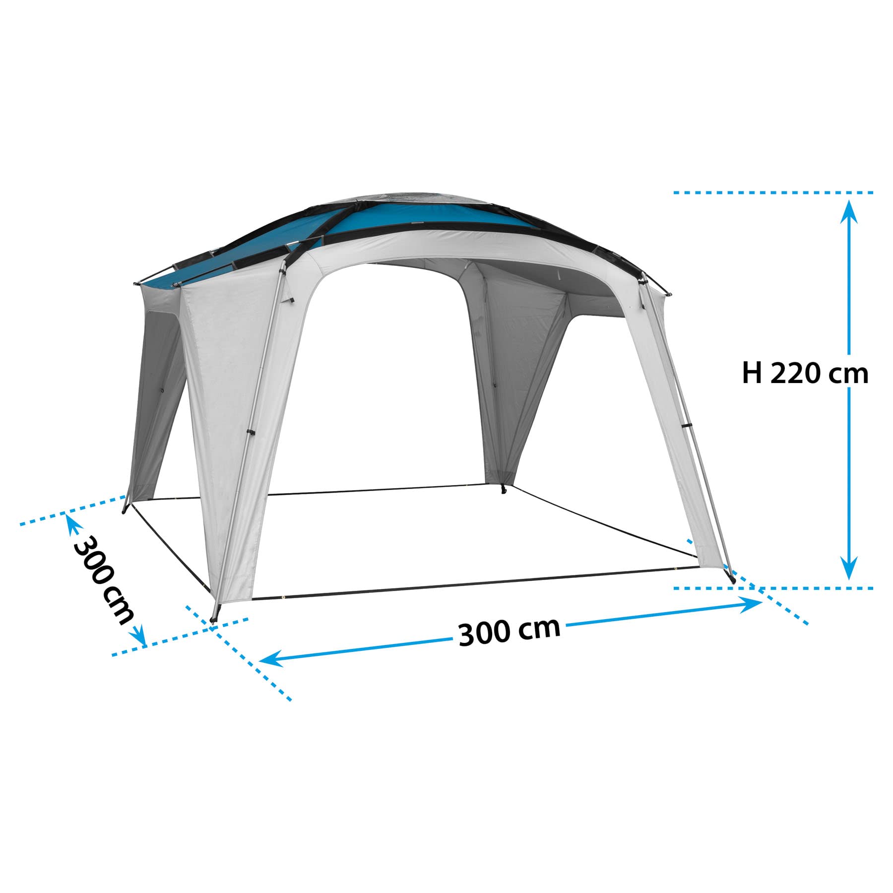 Brunner Oceana gazebo esterno 300x300 bianco blu