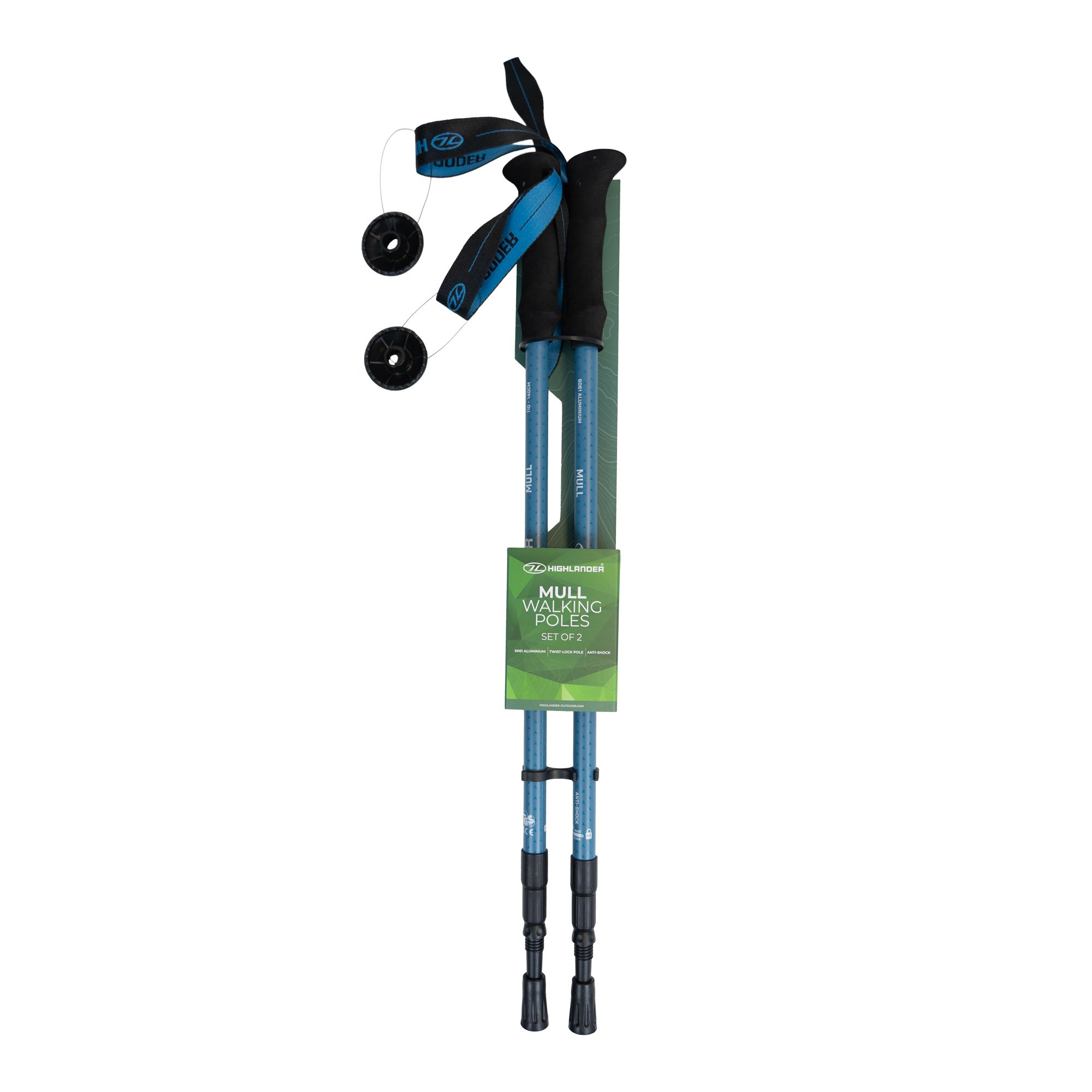 Highlander Mull bastoncini trekking alluminio set 2 pezzi